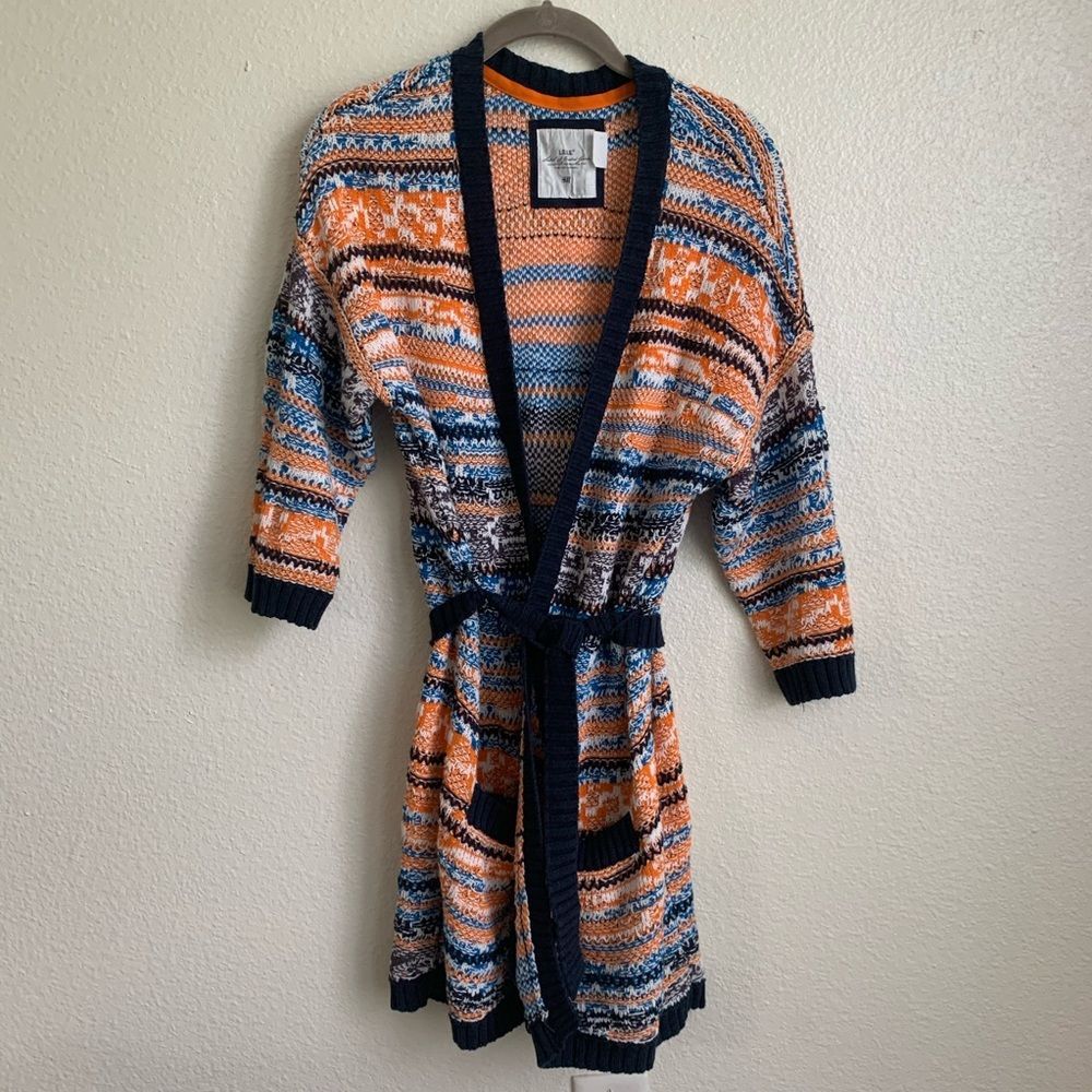 H&M Orange/Blue Cardigan